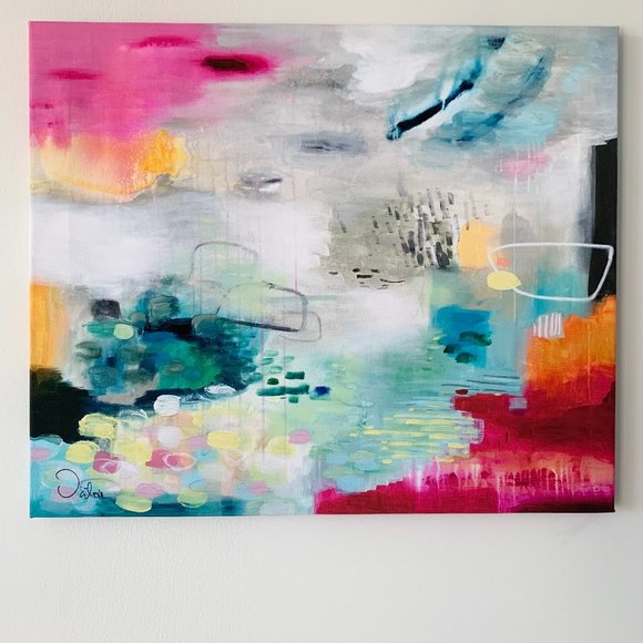 Colorful Abstract Textured Painting Canvas #AT040 Colorful Abstract Canvas